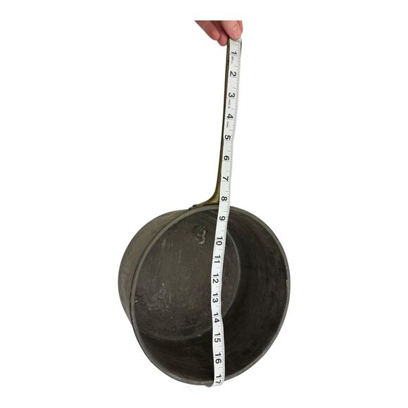 Antique/ Vintage Copper Saucepan with‎ Brass Handle Tin Lined, Hand Riveted - Picture 7 of 10